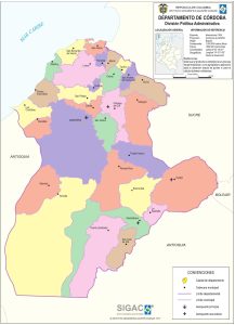 División político-administrativa de Córdoba.