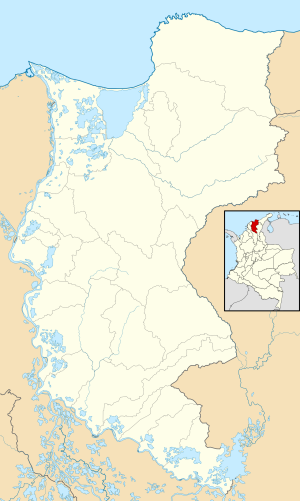 Mapa mudo del departamento del Magdalena