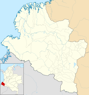 Mapa mudo del departamento de Nariño