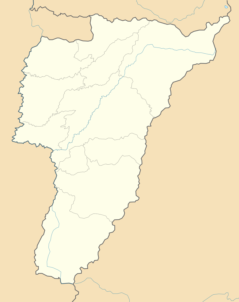 Mapa mudo del departamento del Quindío.