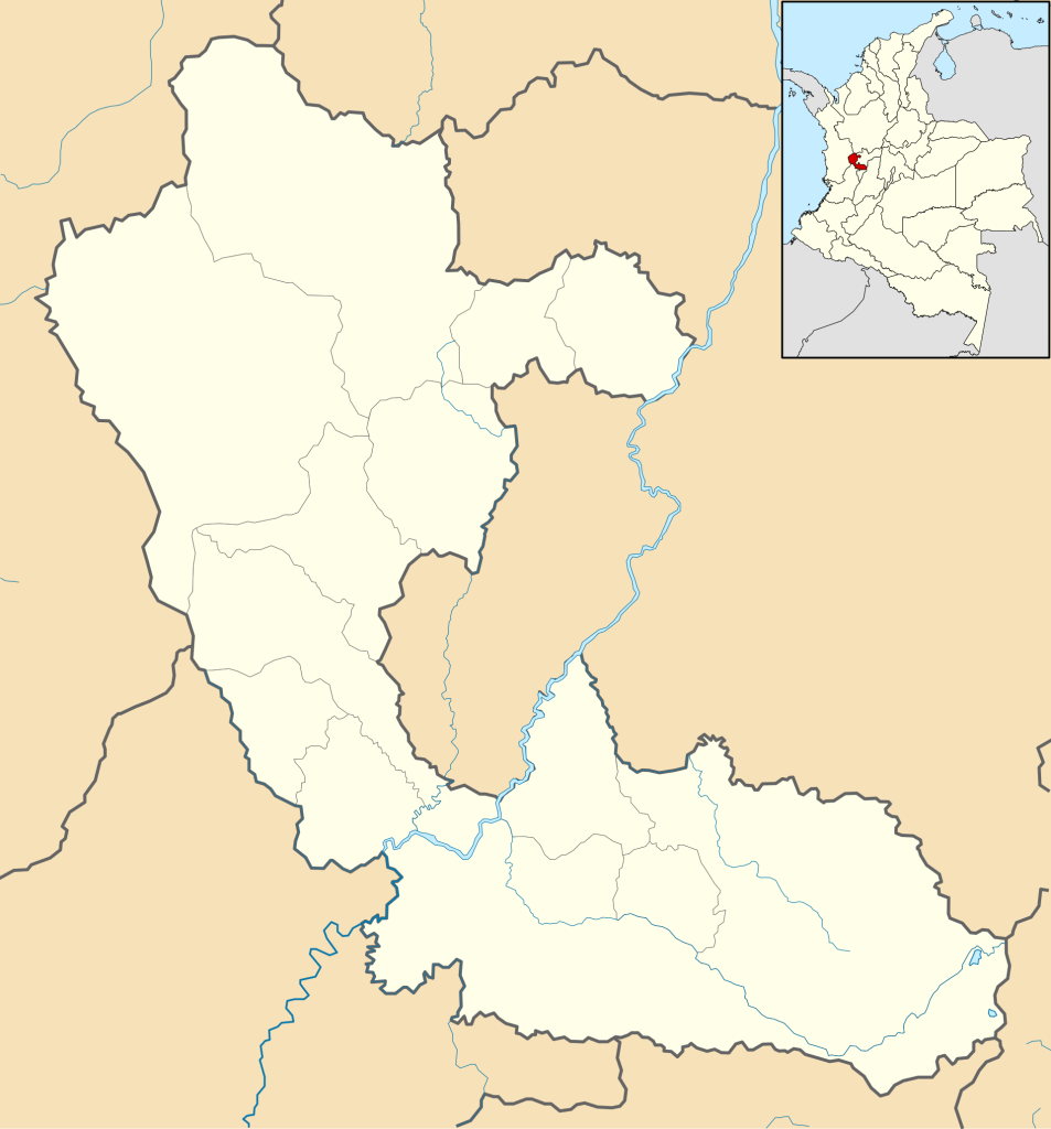 Mapa mudo del departamento de Risaralda.