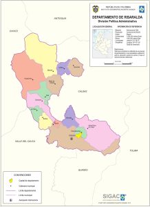 División político-administrativa del departamento de Risaralda.