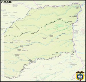Mapa del departamento del Vichada