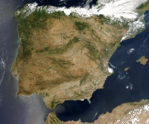 Imagen de satélite de España y Portugal