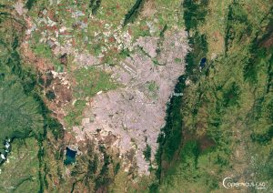 Imagen satelital de Bogotá