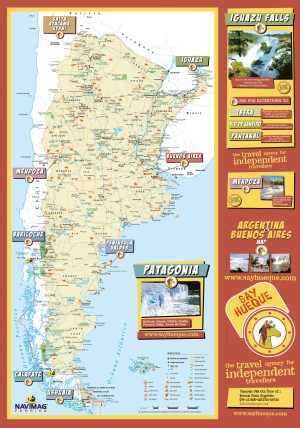 Mapa turístico de Argentina