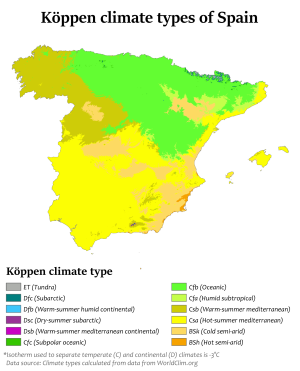 Mapa climático de España