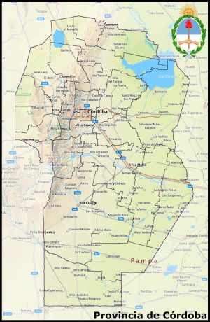Mapa de la provincia de Córdoba (Argentina)