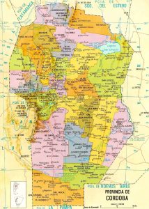 División político-administrativa de la provincia de Córdoba.