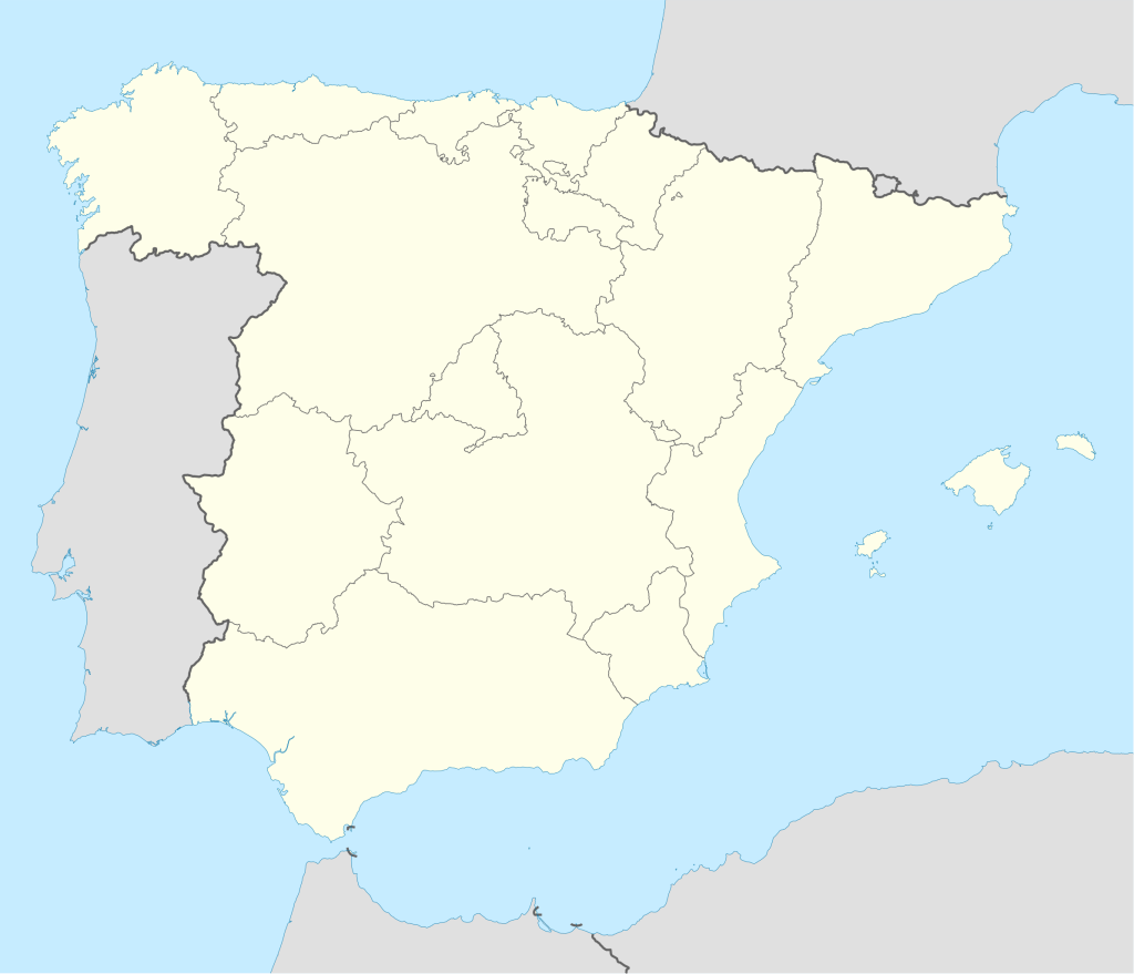 Mapa mudo de España.
