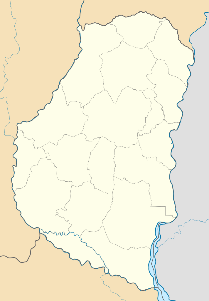 Mapa mudo de la provincia de Entre Ríos.