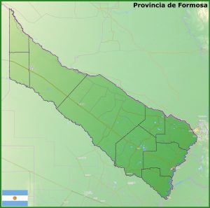 Mapa físico de la provincia de Formosa