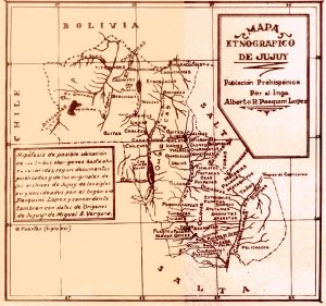 Mapa etnográfico de la provincia de Jujuy