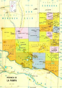 División político-administrativa de la provincia de La Pampa.