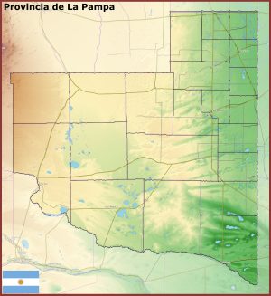 Mapa físico de la provincia de La Pampa