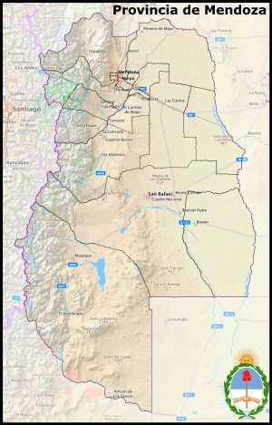 Mapa de la provincia de Mendoza