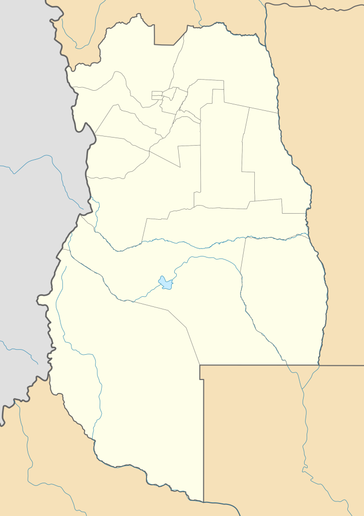 Mapa mudo de la provincia de Mendoza.