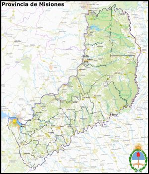 Mapa de la provincia de Misiones