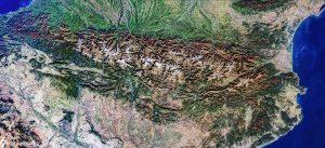 Imagen de satélite de los Pirineos.
