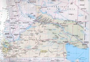 Mapa de relieve sombreado de la provincia de Río Negro.