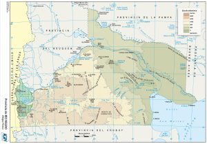 Mapa geográfico de la provincia de Río Negro.
