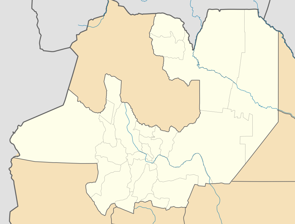 Mapa mudo de la provincia de Salta.