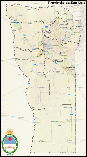 Mapa de la provincia de San Luis