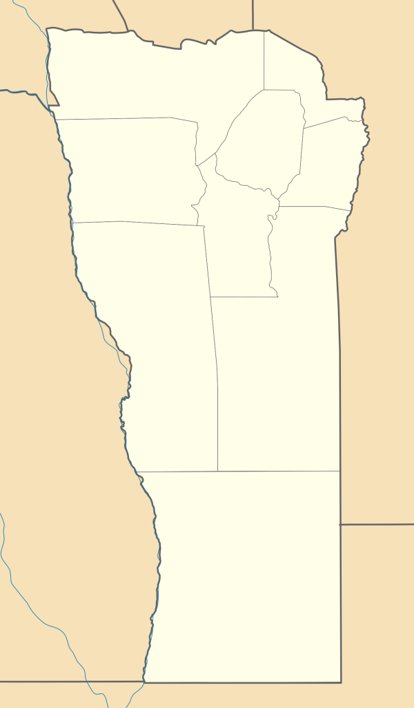 Mapa mudo de la provincia de San Luis.