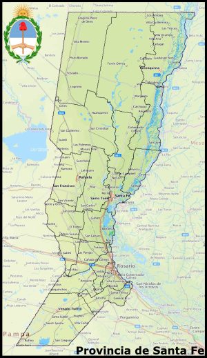 Mapa de la provincia de Santa Fe