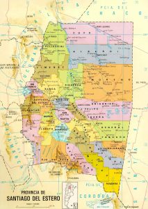 División político-administrativa de la provincia de Santiago del Estero.