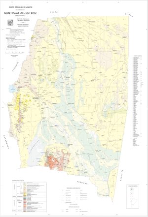 Mapa geológico de la provincia de Santiago del Estero