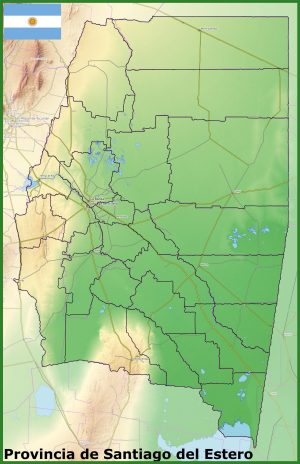 Mapa físico de la provincia de Santiago del Estero