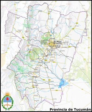 Mapa de la provincia de Tucumán