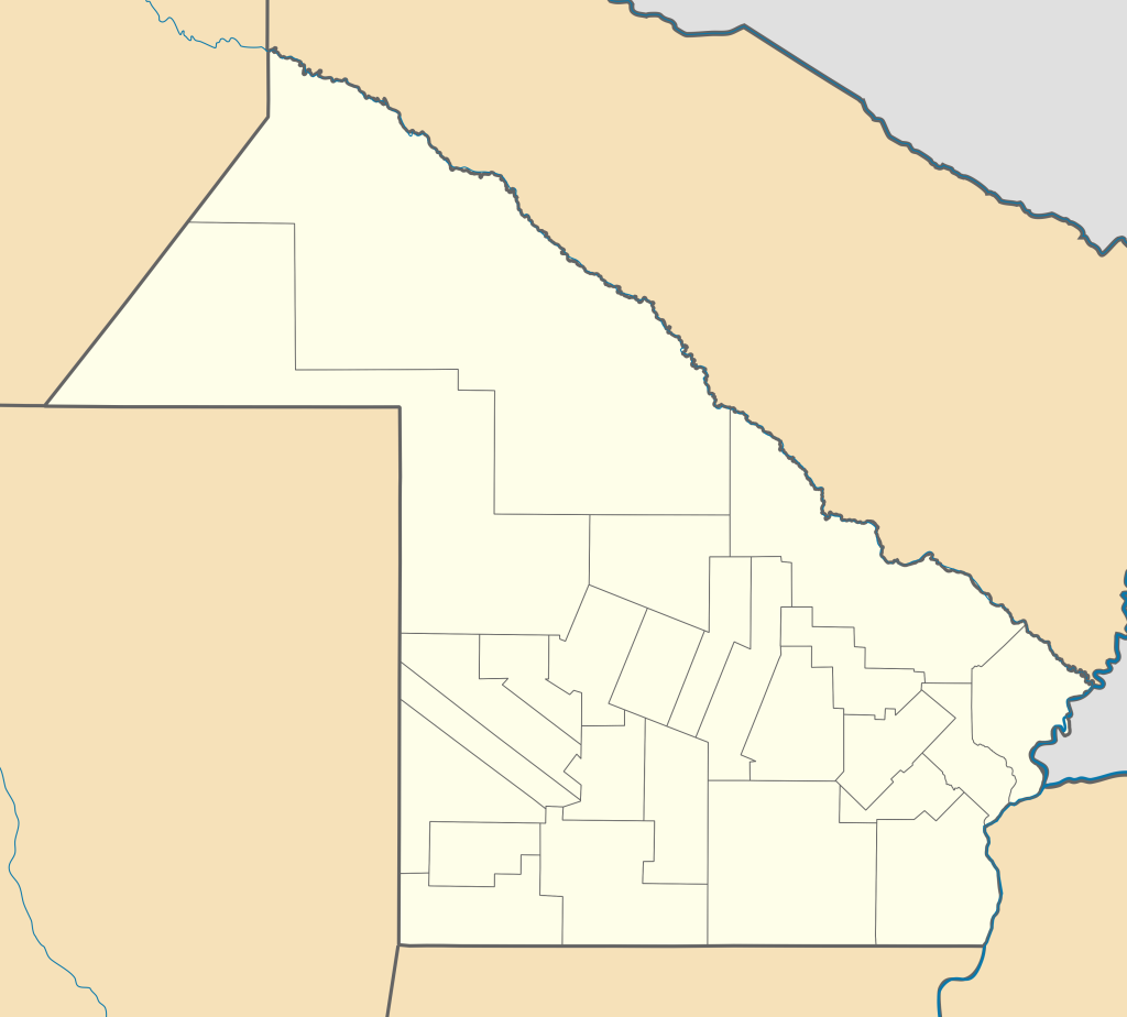 Mapa mudo de la provincia del Chaco.