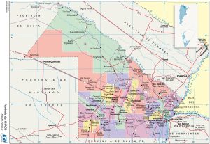 Mapa político de la provincia del Chaco