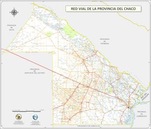 Mapa de carreteras de la provincia del Chaco