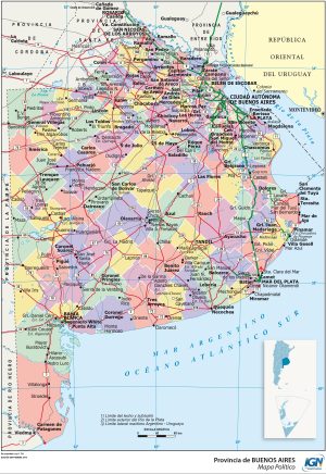 Mapa político de la provincia de Buenos Aires