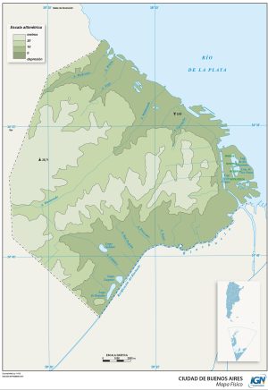 Mapa físico de la ciudad de Buenos Aires