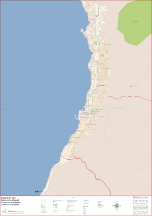 Plano de la ciudad de Antofagasta