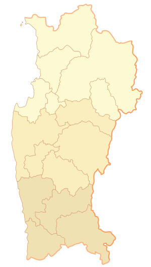 Mapa mudo de la región de Coquimbo