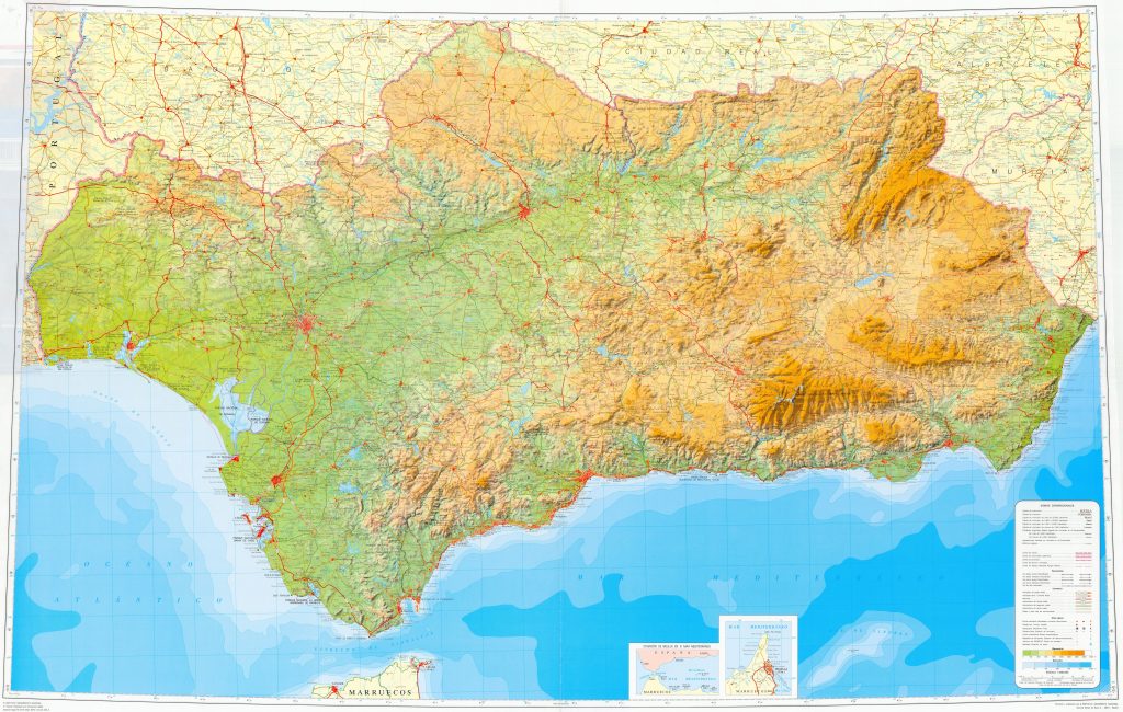 Mapa de Andalucía.