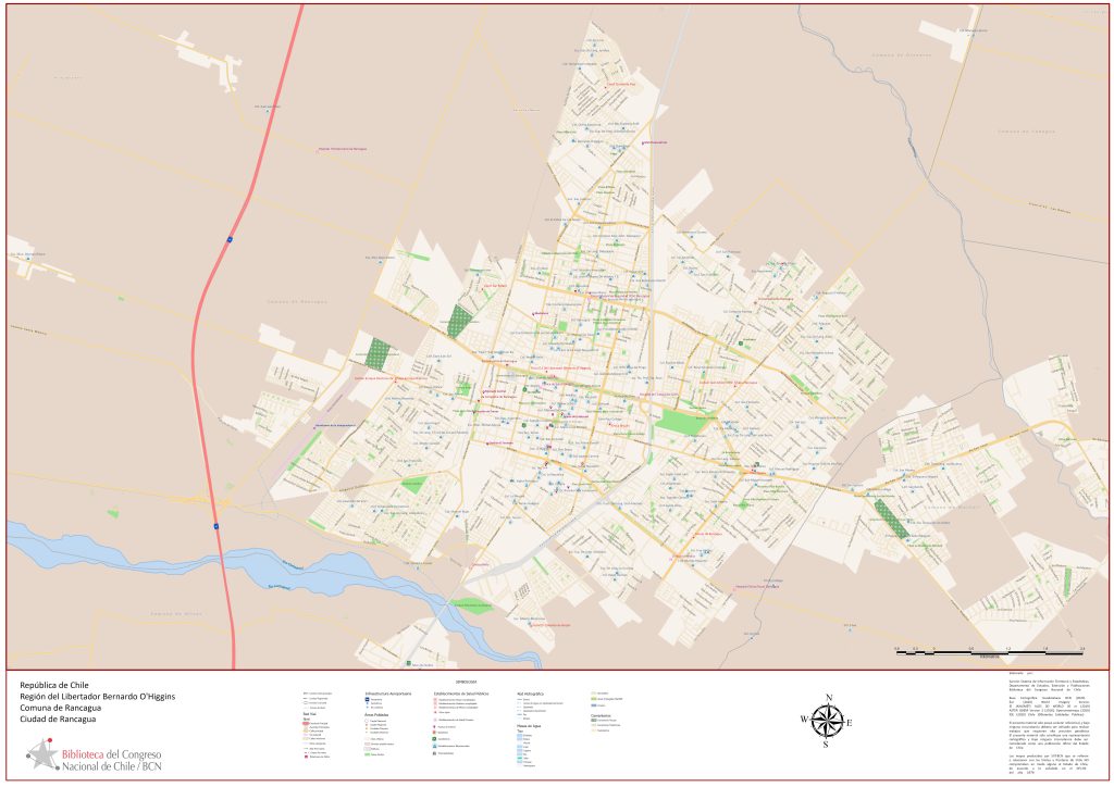 Plano de la ciudad de Rancagua (Chile).