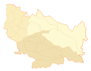 Mapa mudo de la región de Ñuble