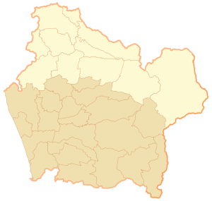 Mapa mudo de la región de La Araucanía