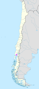 Mapa de ubicación de la ciudad de Puerto Montt en Chile.
