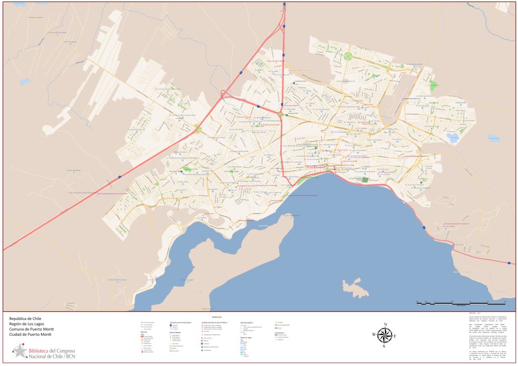 Plano de la ciudad de Puerto Montt.