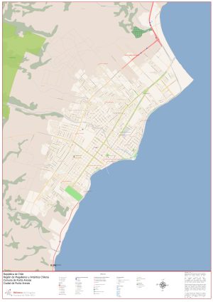 Plano de la ciudad de Punta Arenas