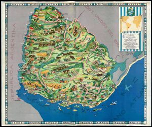 Mapa pictórico de Uruguay de 1936