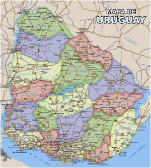 Mapa político de Uruguay