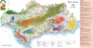 Mapa turístico de Andalucía